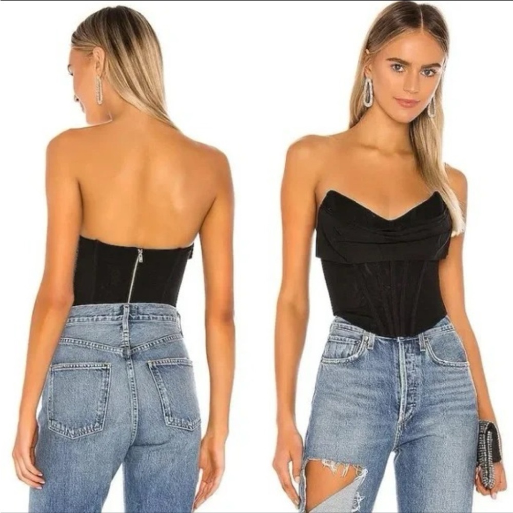 NBD Hailee Bustier Top in Black • S - Picture 2 of 8